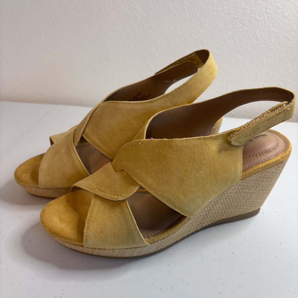Hush Puppies Sandals 6 PW-Griffon NEW in Box Suede Wedge Comfort